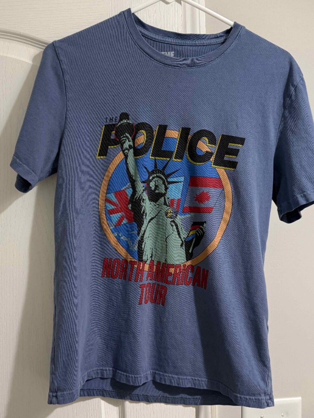 Lucky Brand The Police North American Tour 1983 Men's Size Small Blue T-Shirt